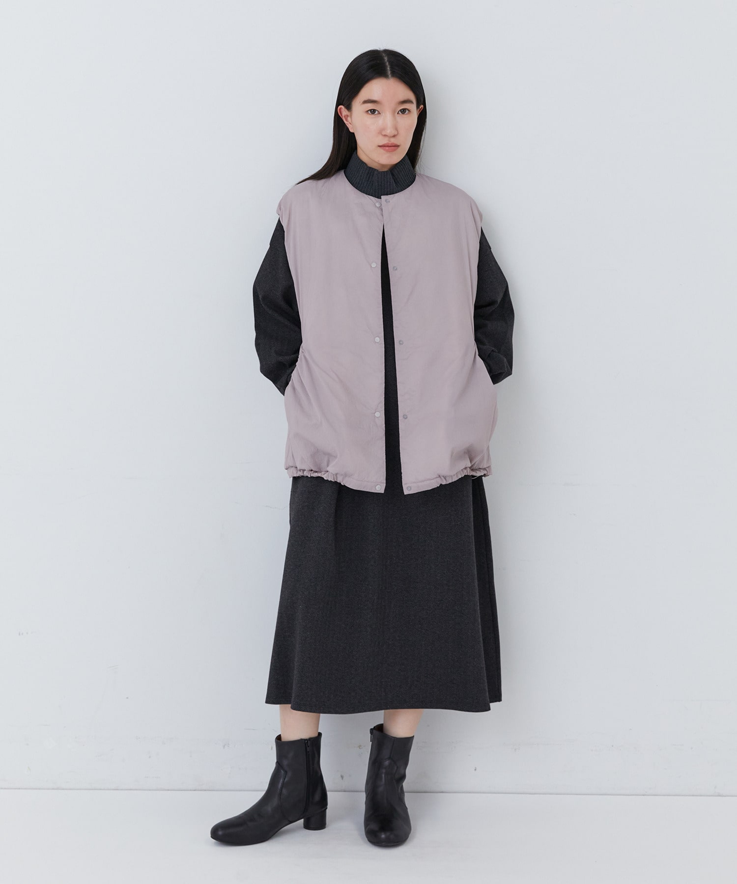 【congés payés】｜2BUY10%OFF・3BUY20%OFF｜中綿ベスト 詳細画像 ブルーグリーン 1