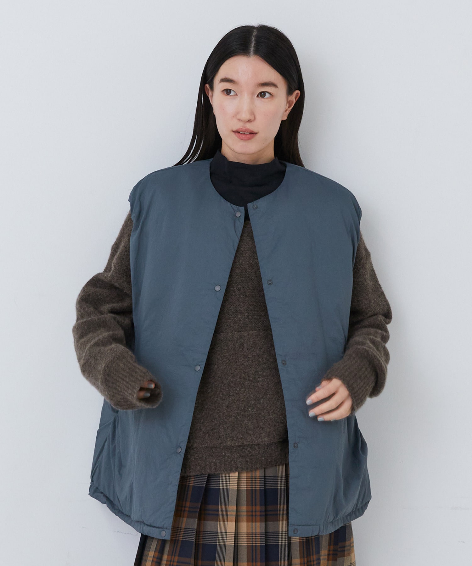 【congés payés】｜2BUY10%OFF・3BUY20%OFF｜中綿ベスト 詳細画像 ブルーグリーン 13