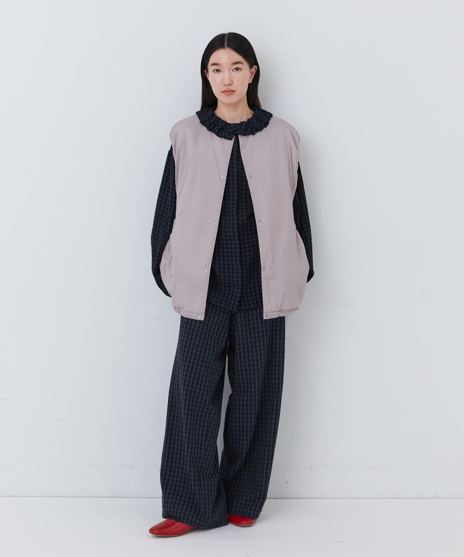 【congés payés】｜2BUY10%OFF・3BUY20%OFF｜中綿ベスト 詳細画像 ブルーグリーン 2