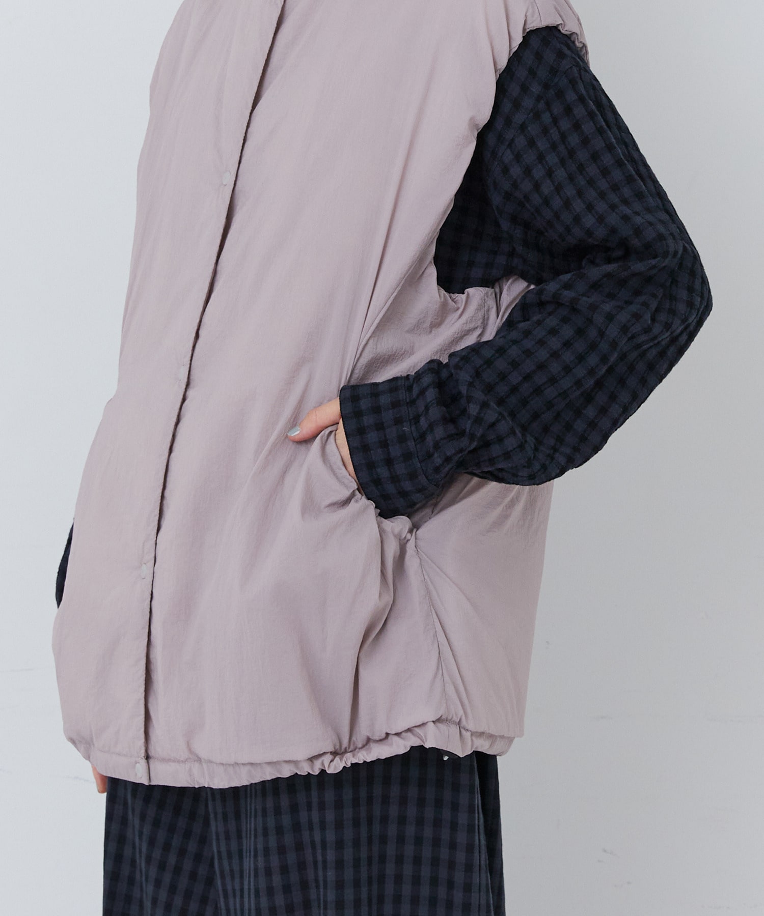 【congés payés】｜2BUY10%OFF・3BUY20%OFF｜中綿ベスト 詳細画像 ブルーグリーン 8