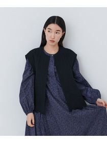 【congés payés】｜2BUY10%OFF・3BUY20%OFF｜ダブルガーゼ刺繍ベスト 詳細画像 ブラック 11