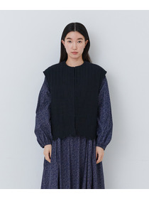 【congés payés】｜2BUY10%OFF・3BUY20%OFF｜ダブルガーゼ刺繍ベスト 詳細画像 ブラック 12