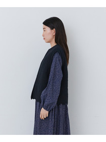 【congés payés】｜2BUY10%OFF・3BUY20%OFF｜ダブルガーゼ刺繍ベスト 詳細画像 ブラック 13