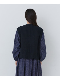 【congés payés】｜2BUY10%OFF・3BUY20%OFF｜ダブルガーゼ刺繍ベスト 詳細画像 ブラック 14