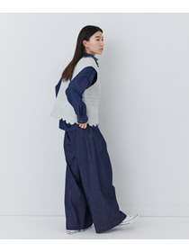 【congés payés】｜2BUY10%OFF・3BUY20%OFF｜ダブルガーゼ刺繍ベスト 詳細画像 ブラック 2