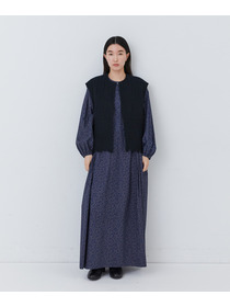 【congés payés】｜2BUY10%OFF・3BUY20%OFF｜ダブルガーゼ刺繍ベスト 詳細画像 ブラック 8