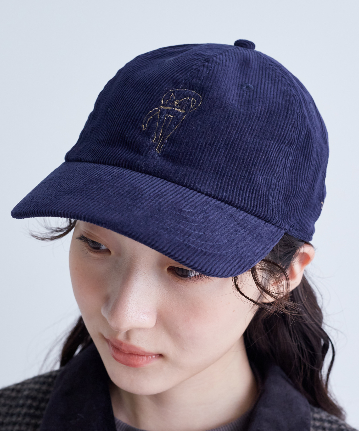 【congés payés】ichiro yamaguchi.コーデュロイキャップ 詳細画像 ネイビー 23