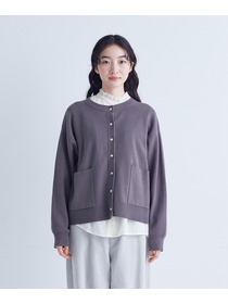 【congés payés】｜2BUY10%OFF・3BUY20%OFF｜コットンミラノリブ丸首カーディガン 詳細画像 ブラック 17