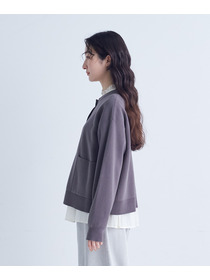 【congés payés】｜2BUY10%OFF・3BUY20%OFF｜コットンミラノリブ丸首カーディガン 詳細画像 ブラック 18