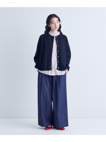 【congés payés】｜2BUY10%OFF・3BUY20%OFF｜コットンミラノリブ丸首カーディガン 詳細画像 ブラック 20