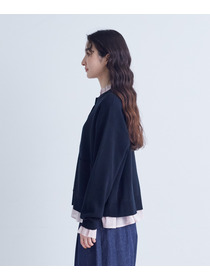 【congés payés】｜2BUY10%OFF・3BUY20%OFF｜コットンミラノリブ丸首カーディガン 詳細画像 ブラック 25