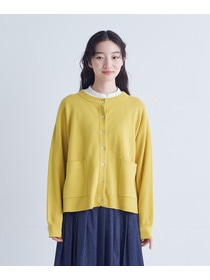 【congés payés】｜2BUY10%OFF・3BUY20%OFF｜コットンミラノリブ丸首カーディガン 詳細画像 ブラック 5