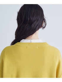 【congés payés】｜2BUY10%OFF・3BUY20%OFF｜コットンミラノリブ丸首カーディガン 詳細画像 ブラック 9