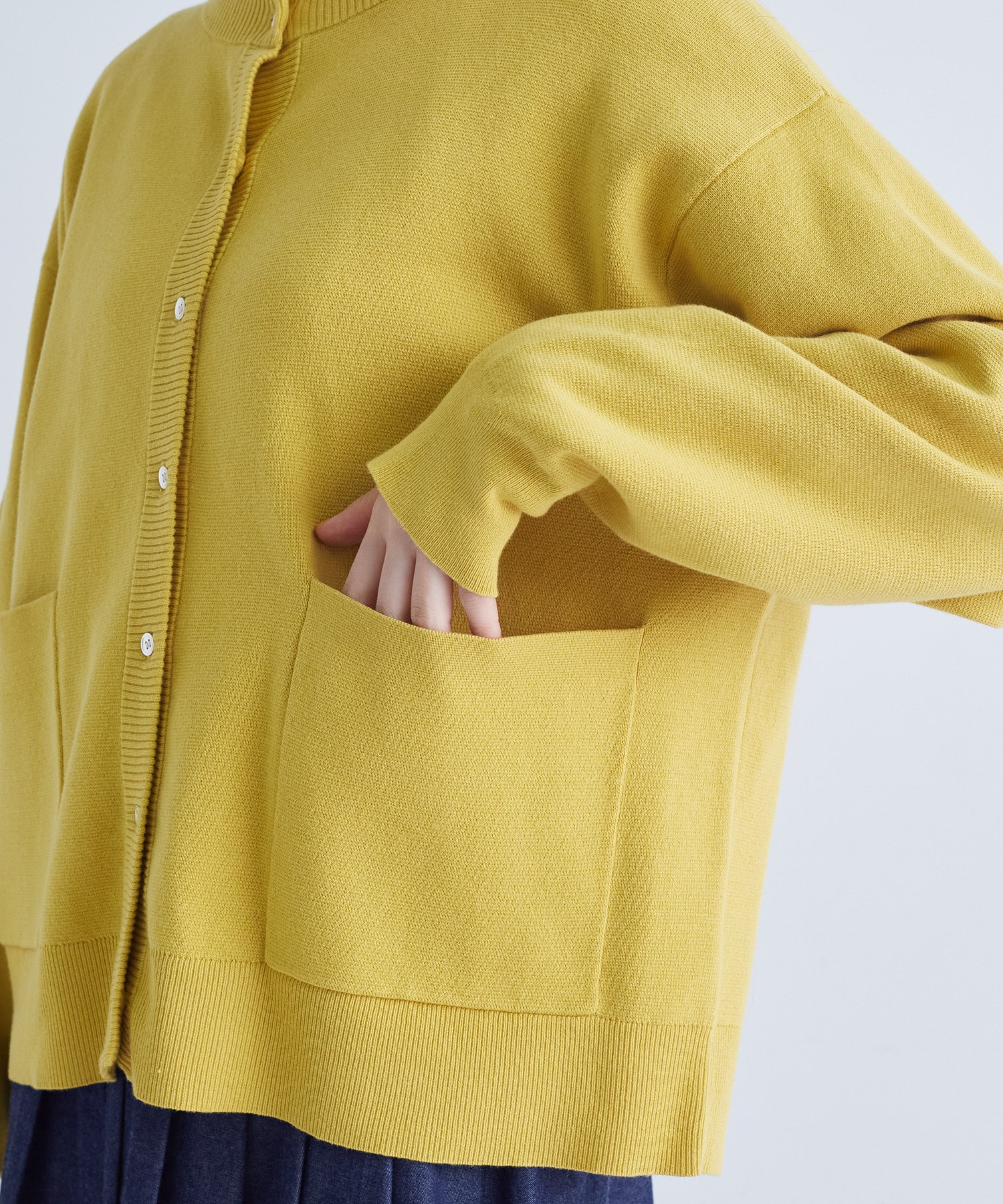 【congés payés】｜2BUY10%OFF・3BUY20%OFF｜コットンミラノリブ丸首カーディガン 詳細画像 ブラック 11