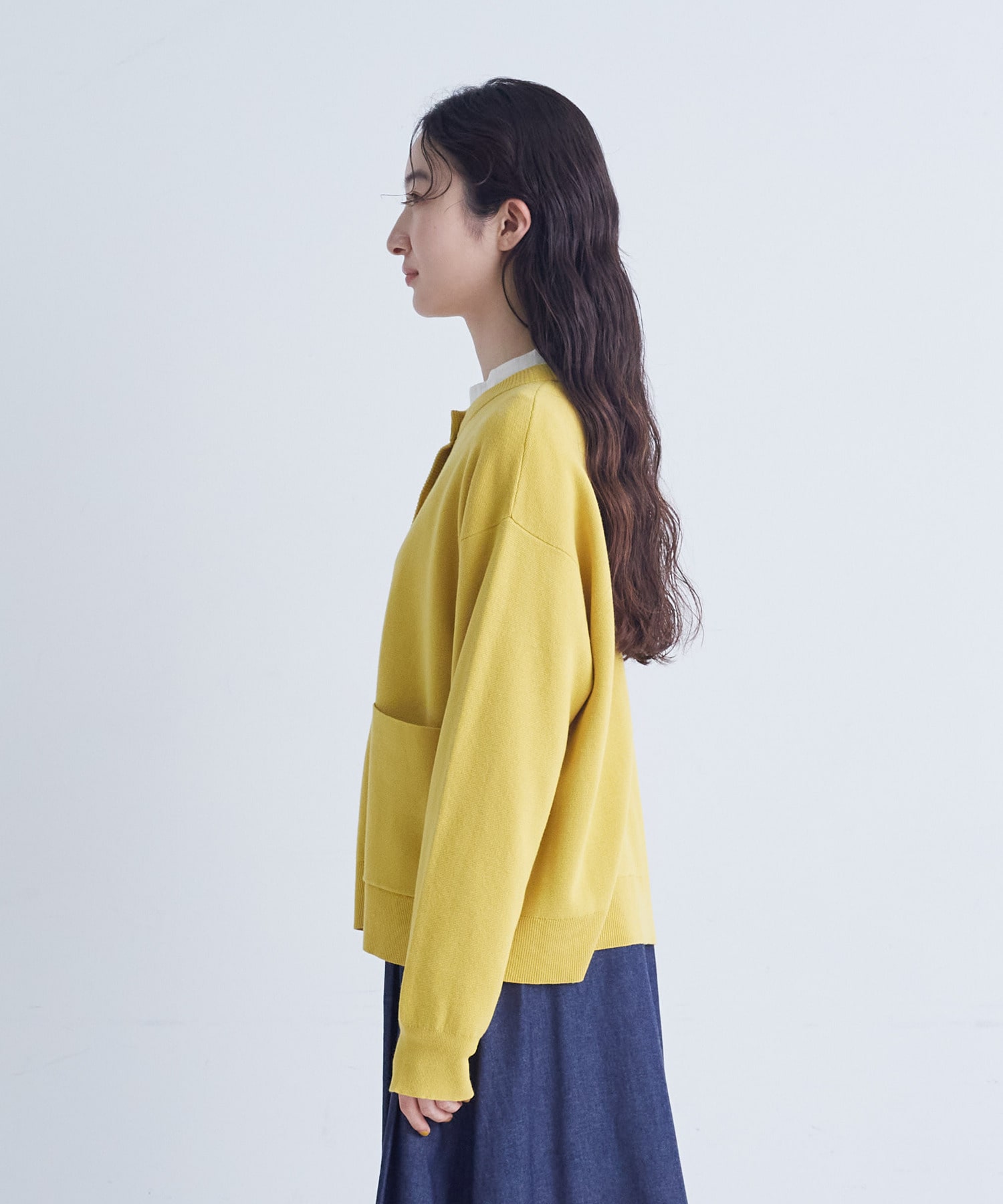 【congés payés】｜2BUY10%OFF・3BUY20%OFF｜コットンミラノリブ丸首カーディガン 詳細画像 ブラック 6