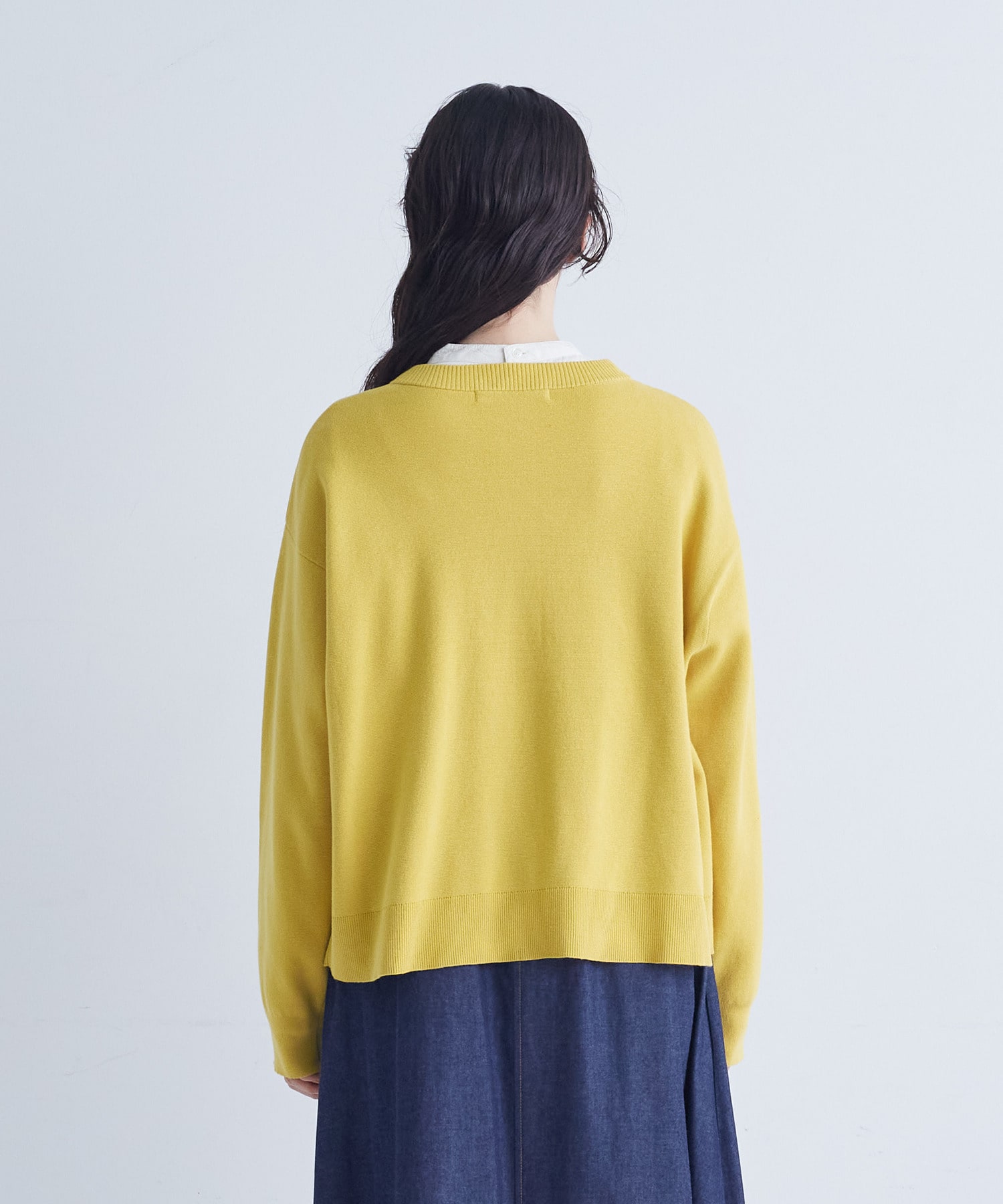 【congés payés】｜2BUY10%OFF・3BUY20%OFF｜コットンミラノリブ丸首カーディガン 詳細画像 ブラック 7