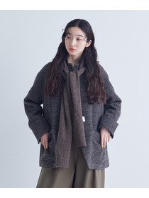 【congés payés】｜2BUY10%OFF・3BUY20%OFF｜ウール混フードマフラー 詳細画像 ブラウン 13