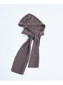 【congés payés】｜2BUY10%OFF・3BUY20%OFF｜ウール混フードマフラー 詳細画像 ブラウン 18