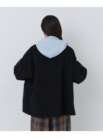 【congés payés】｜2BUY10%OFF・3BUY20%OFF｜ウール混フードマフラー 詳細画像 ブラウン 3