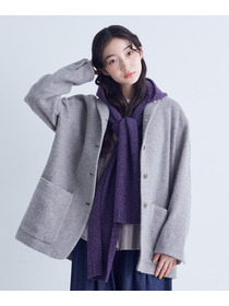 【congés payés】｜2BUY10%OFF・3BUY20%OFF｜ウール混フードマフラー 詳細画像 ブラウン 6