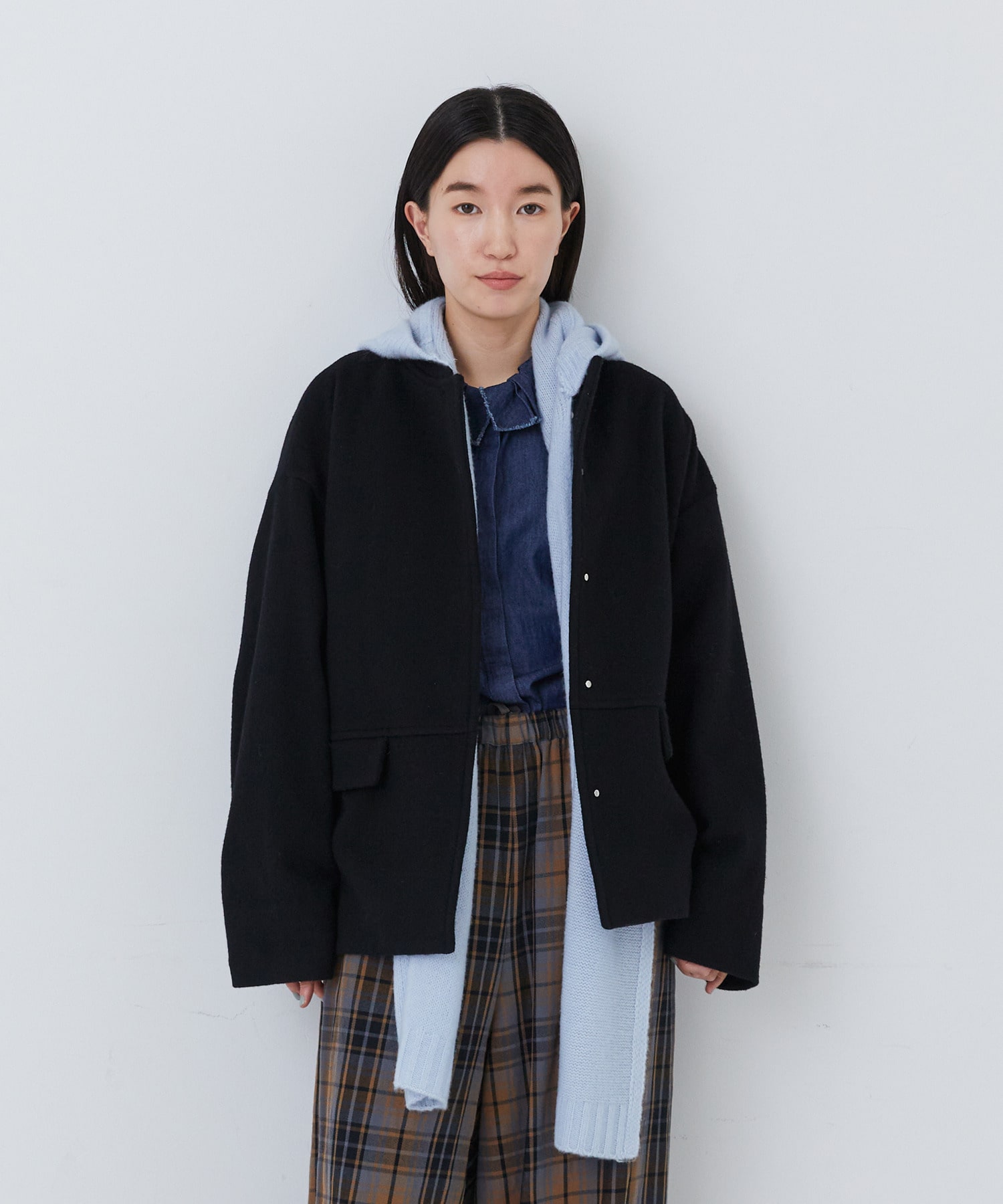 【congés payés】｜2BUY10%OFF・3BUY20%OFF｜ウール混フードマフラー 詳細画像 ブラウン 1