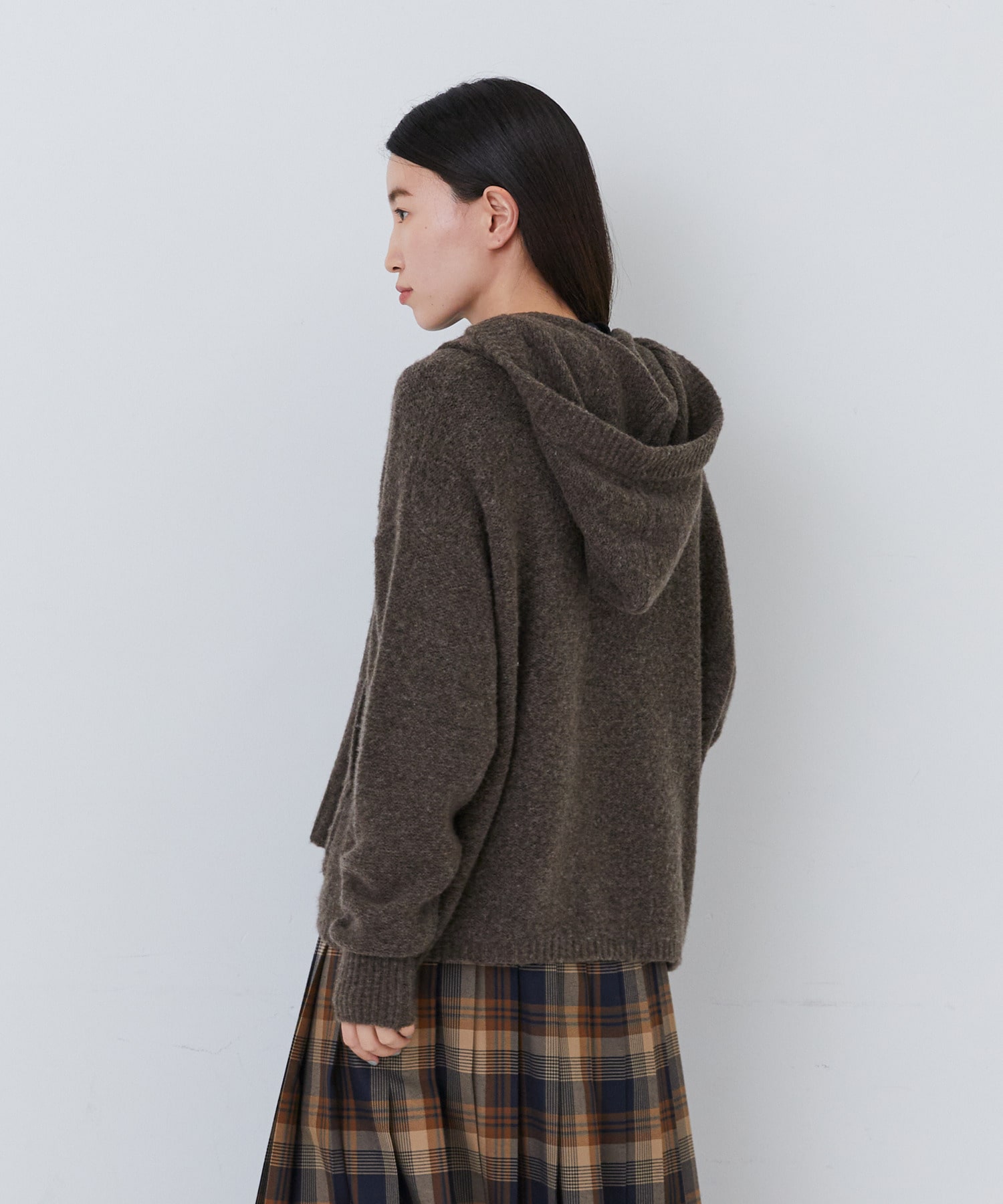 【congés payés】｜2BUY10%OFF・3BUY20%OFF｜ウール混フードマフラー 詳細画像 ブラウン 15