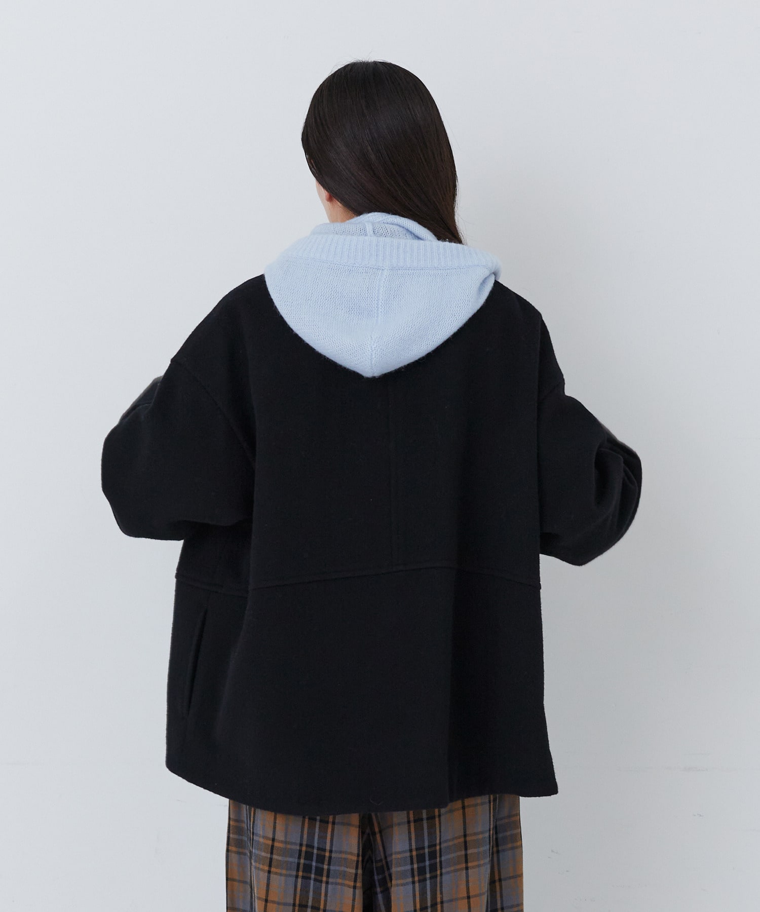 【congés payés】｜2BUY10%OFF・3BUY20%OFF｜ウール混フードマフラー 詳細画像 ブラウン 3