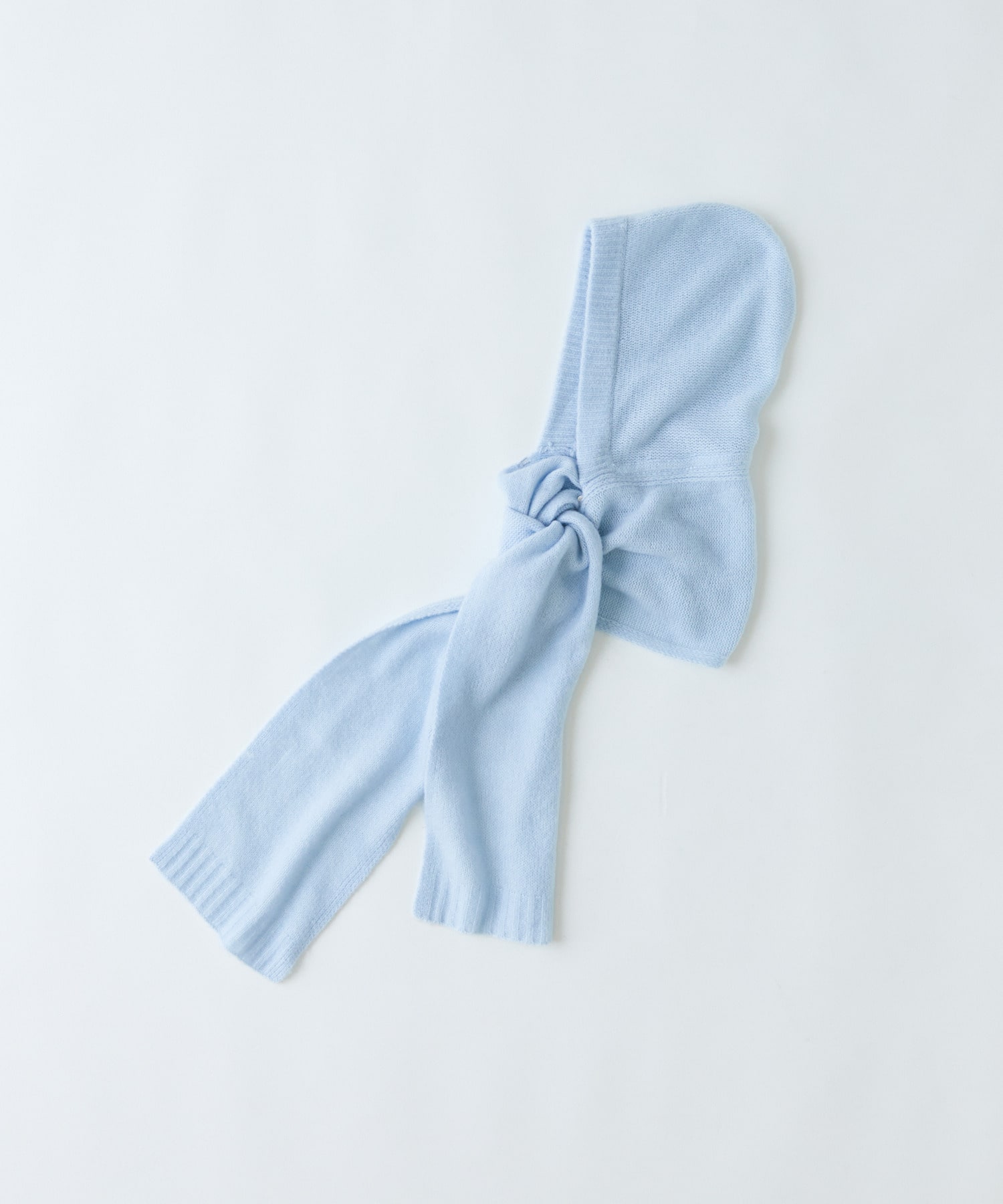 【congés payés】｜2BUY10%OFF・3BUY20%OFF｜ウール混フードマフラー 詳細画像 サックスブルー 1