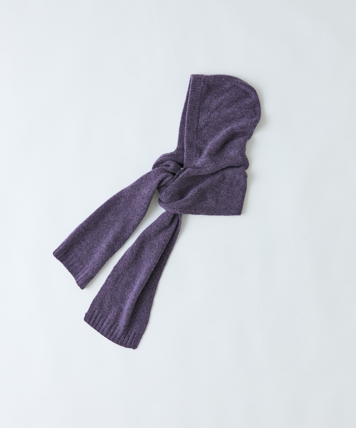 【congés payés】｜2BUY10%OFF・3BUY20%OFF｜ウール混フードマフラー 詳細画像 パープル 1