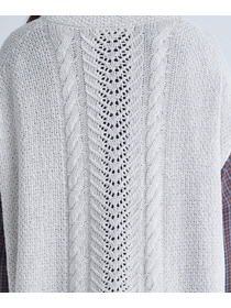 【congés payés】｜2BUY10%OFF・3BUY20%OFF｜綿リリヤーン縄柄前開きベスト 詳細画像 オートミール 10