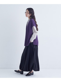 【congés payés】｜2BUY10%OFF・3BUY20%OFF｜綿リリヤーン縄柄前開きベスト 詳細画像 オートミール 14