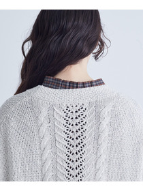 【congés payés】｜2BUY10%OFF・3BUY20%OFF｜綿リリヤーン縄柄前開きベスト 詳細画像 オートミール 9