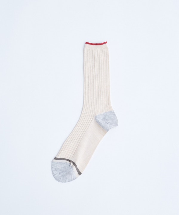 【congés payés】配色リブソックス