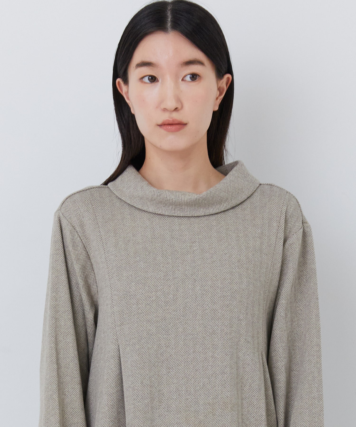 【congés payés】｜2BUY10%OFF・3BUY20%OFF｜ロールカラーＡラインワンピース 詳細画像 ダークブラウン 15