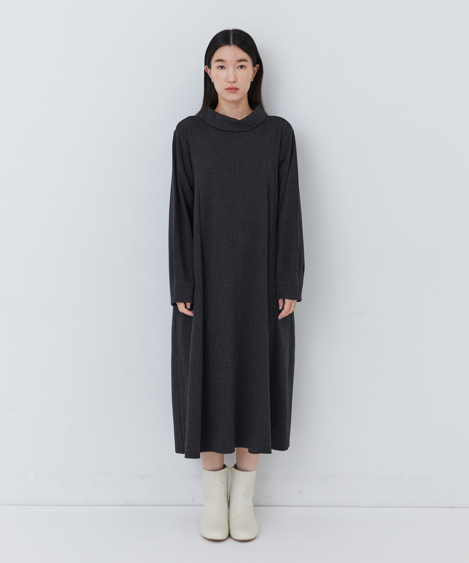 【congés payés】｜2BUY10%OFF・3BUY20%OFF｜ロールカラーＡラインワンピース 詳細画像 ダークブラウン 21