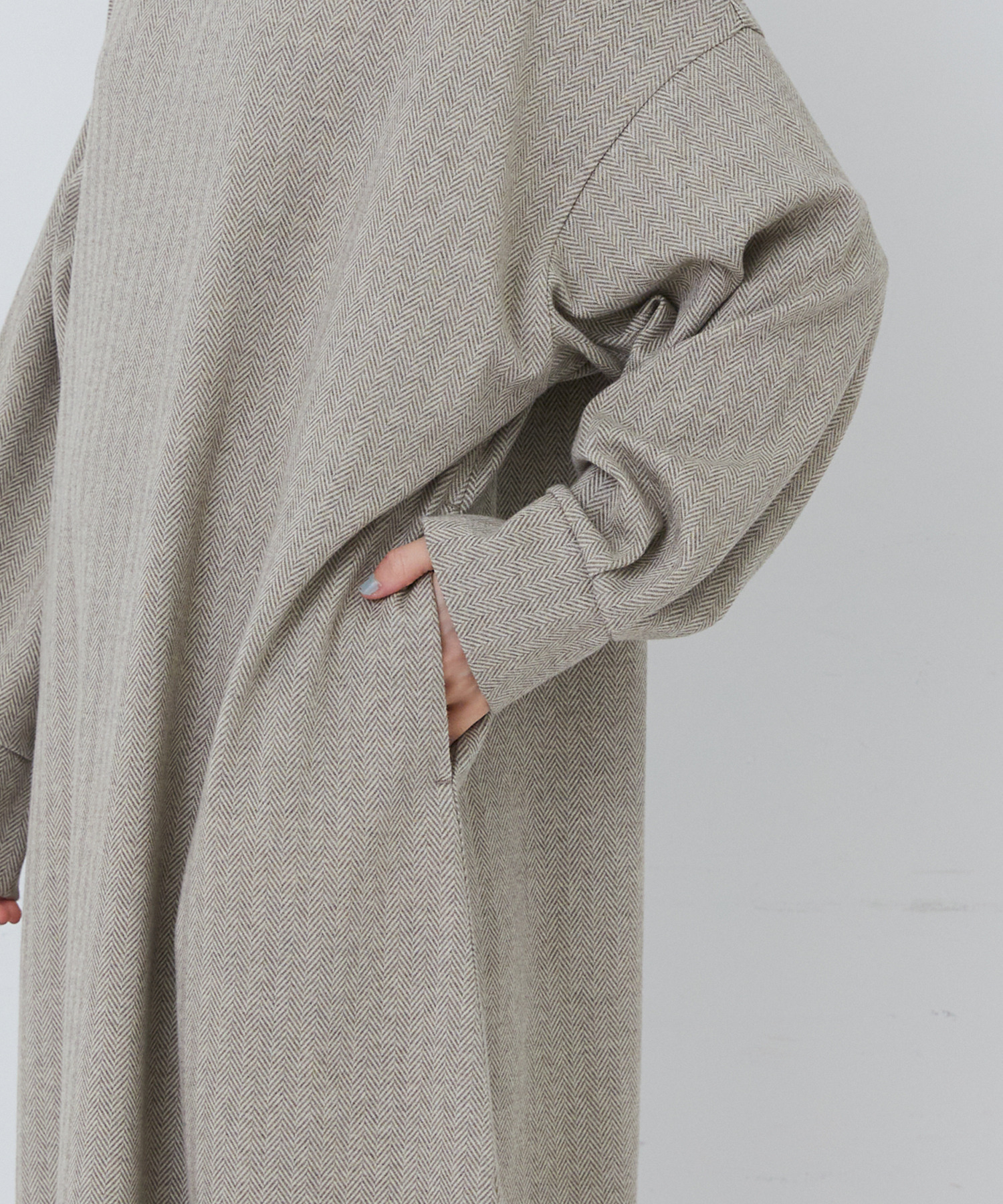 【congés payés】【11月ベストセラーブランド内1位】リブタートルワンピース 詳細画像 ベージュ 14