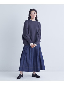 【congés payés】｜2BUY10%OFF・3BUY20%OFF｜配色リブトレーナー 詳細画像 チャコールグレー 11