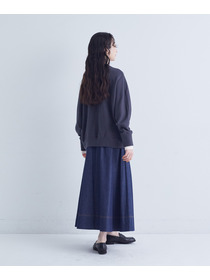 【congés payés】｜2BUY10%OFF・3BUY20%OFF｜配色リブトレーナー 詳細画像 チャコールグレー 13