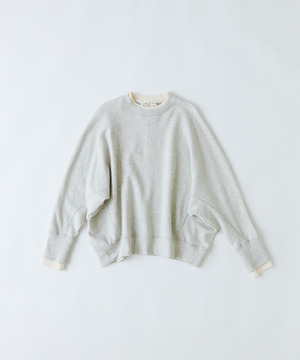 【congés payés】｜2BUY10%OFF・3BUY20%OFF｜配色リブトレーナー 詳細画像 グレー 1