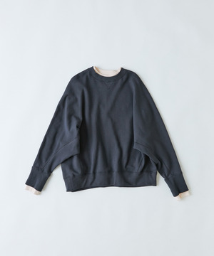 【congés payés】｜2BUY10%OFF・3BUY20%OFF｜配色リブトレーナー 詳細画像 チャコールグレー 1