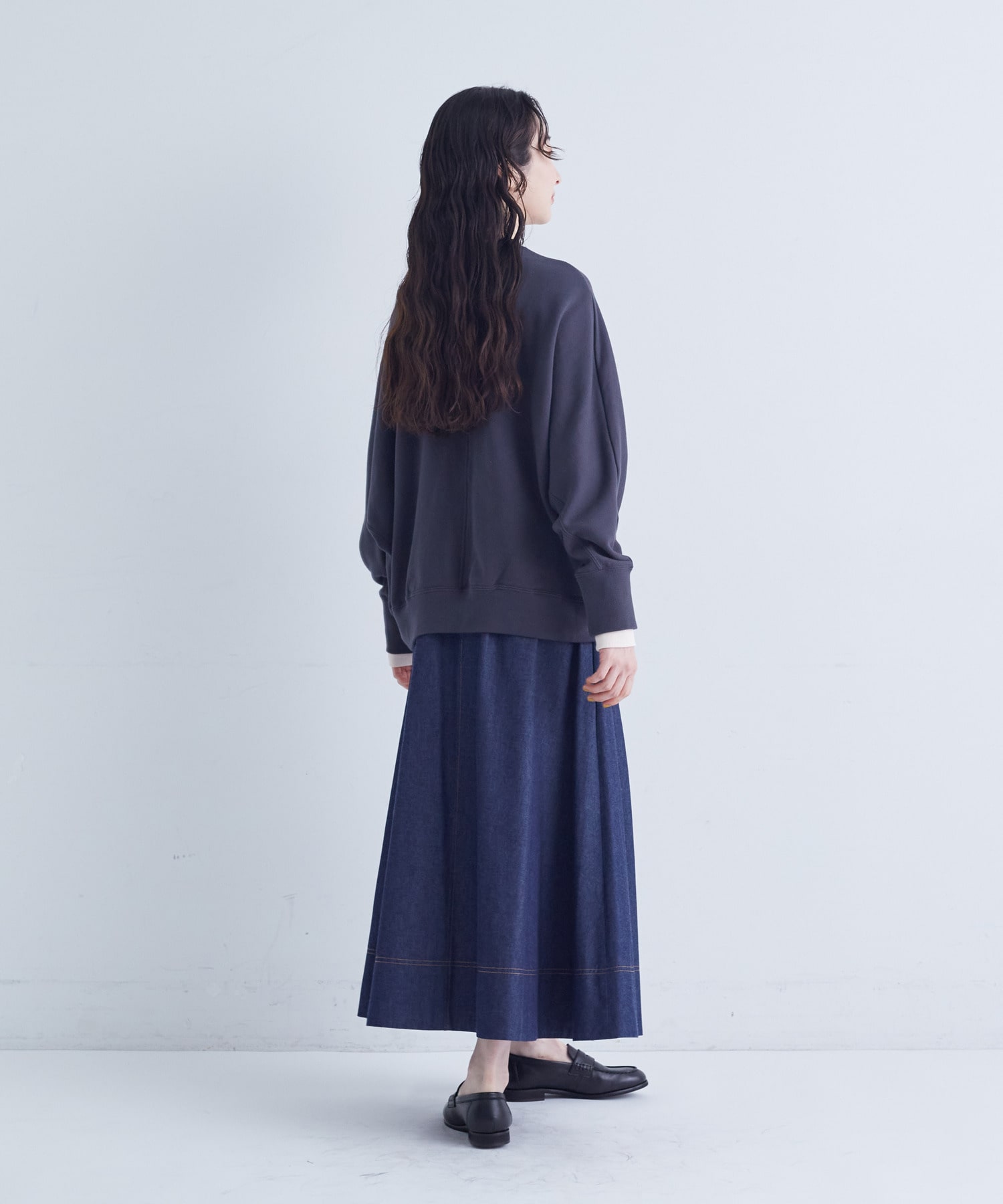 【congés payés】｜2BUY10%OFF・3BUY20%OFF｜配色リブトレーナー 詳細画像 チャコールグレー 13