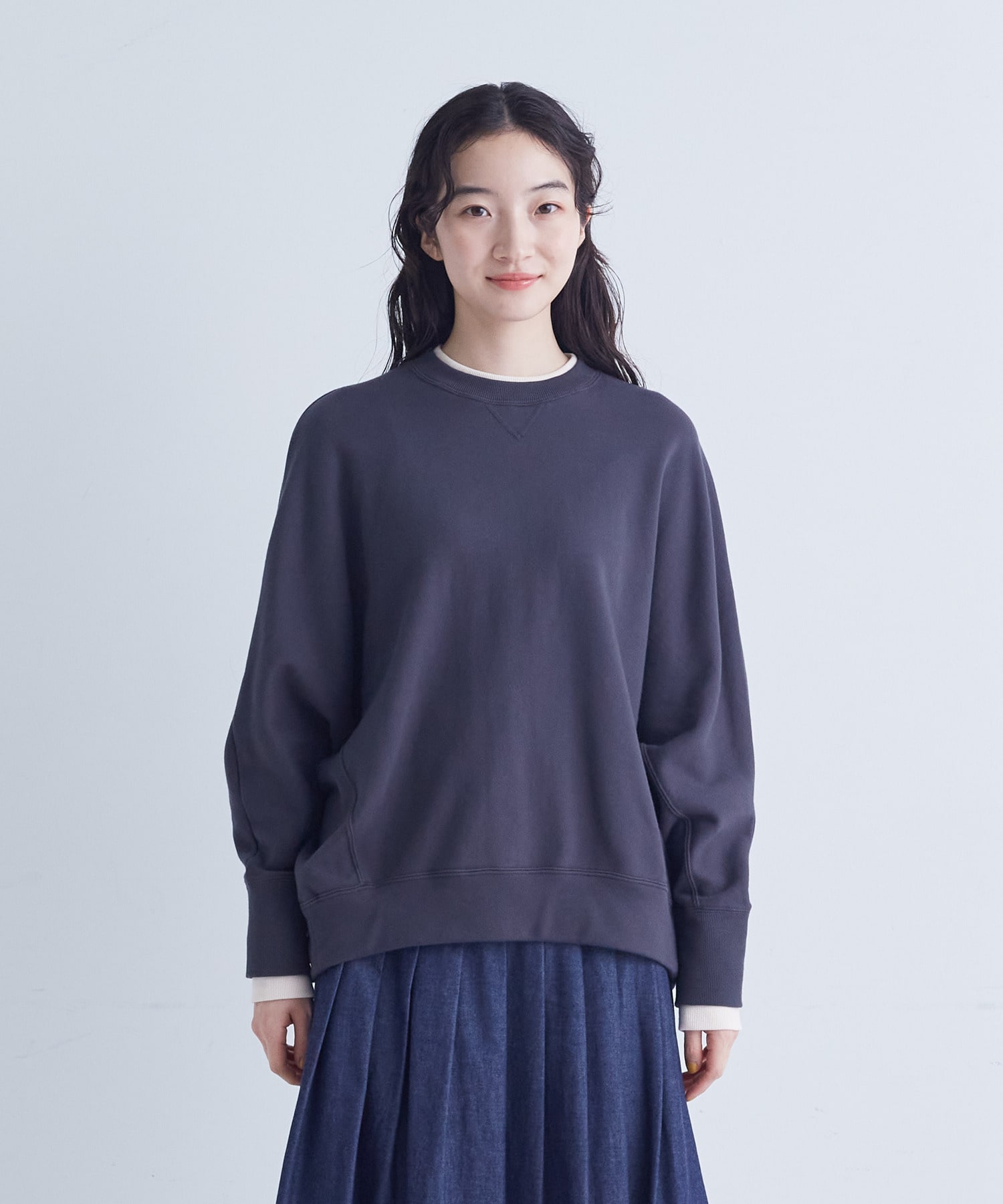 【congés payés】｜2BUY10%OFF・3BUY20%OFF｜配色リブトレーナー 詳細画像 チャコールグレー 15