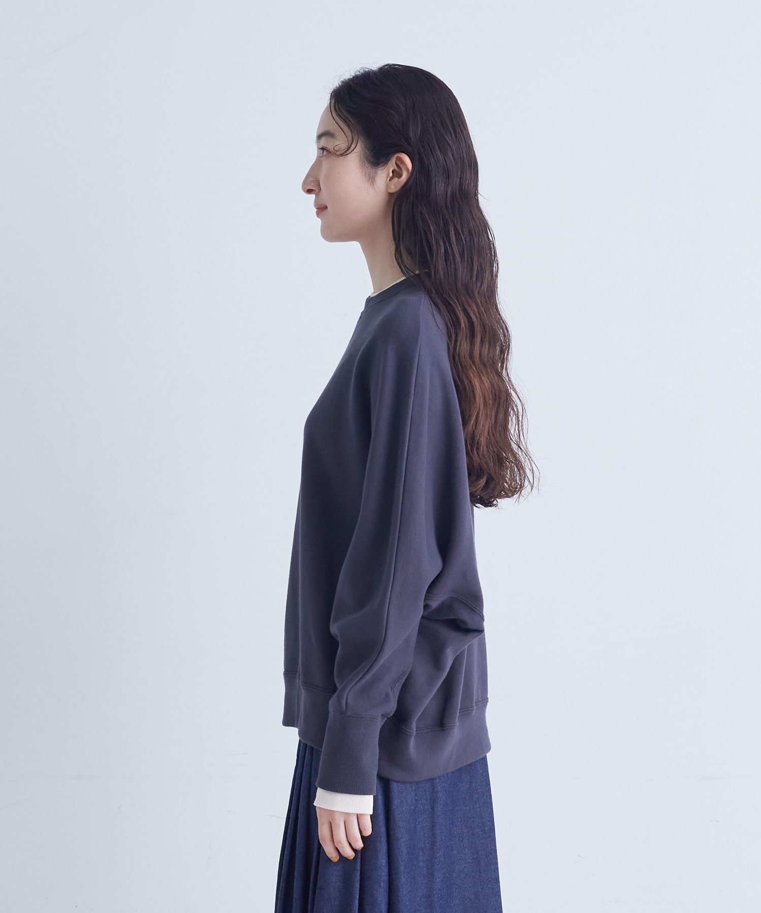 【congés payés】｜2BUY10%OFF・3BUY20%OFF｜配色リブトレーナー 詳細画像 チャコールグレー 16