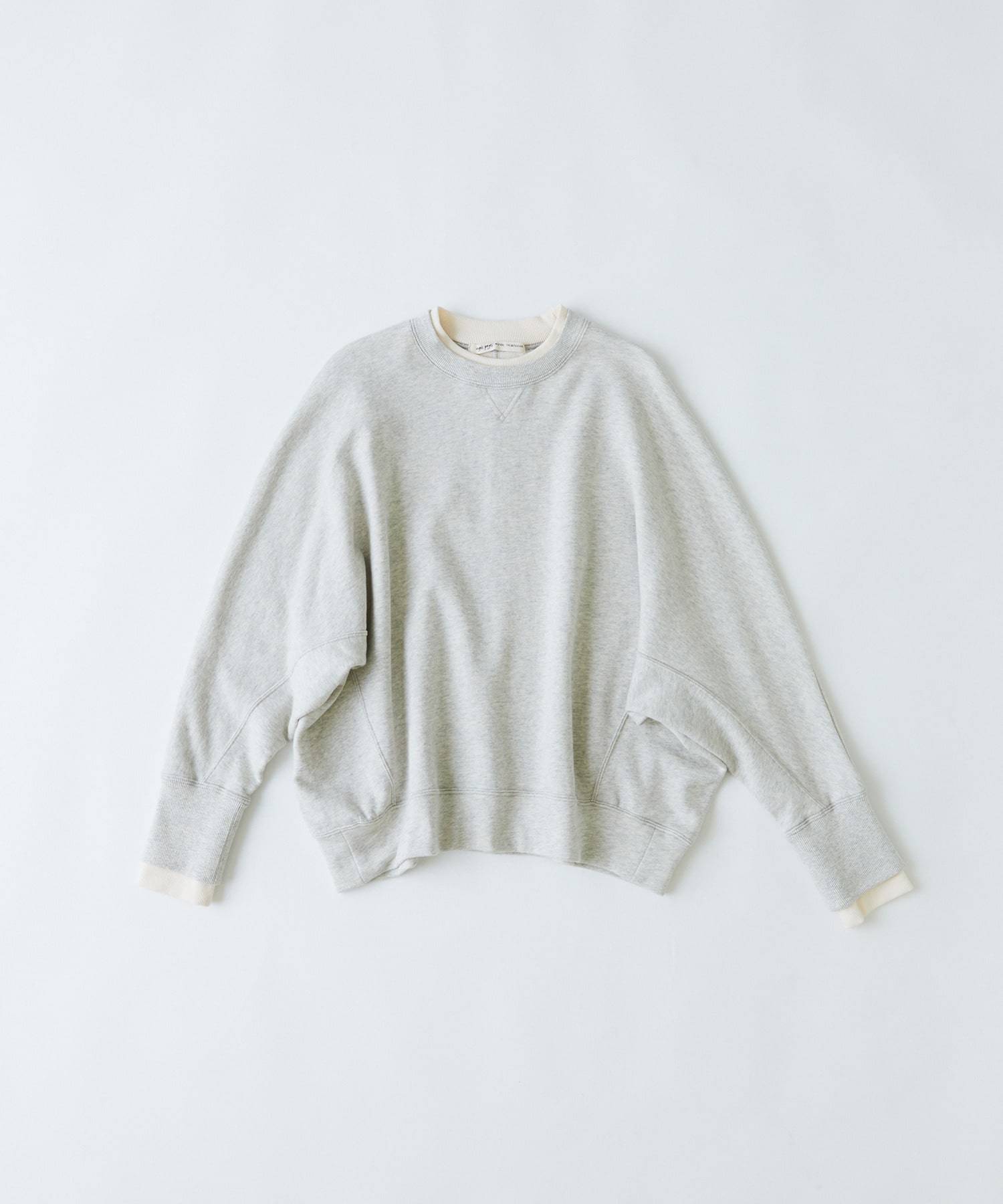 【congés payés】｜2BUY10%OFF・3BUY20%OFF｜配色リブトレーナー 詳細画像 グレー 1
