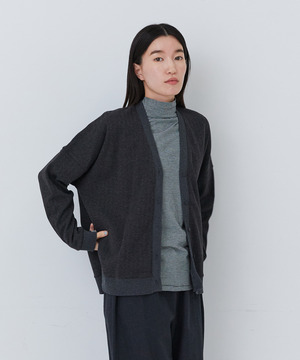 【congés payés】ポンチカーディガン 詳細画像 ダークブラウン 1