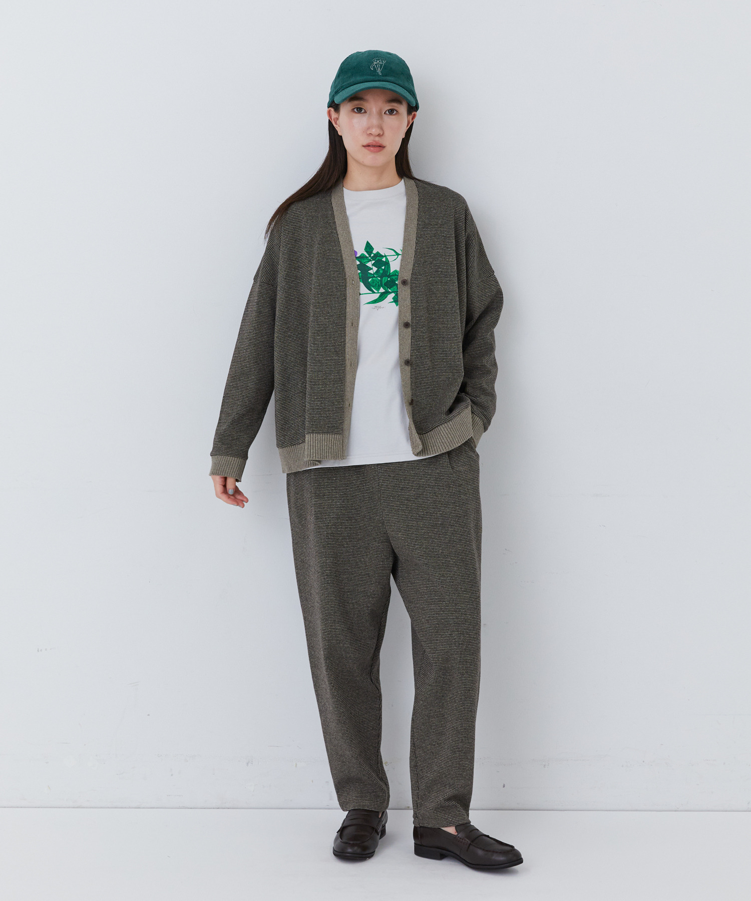 【congés payés】ポンチカーディガン 詳細画像 ダークブラウン 1