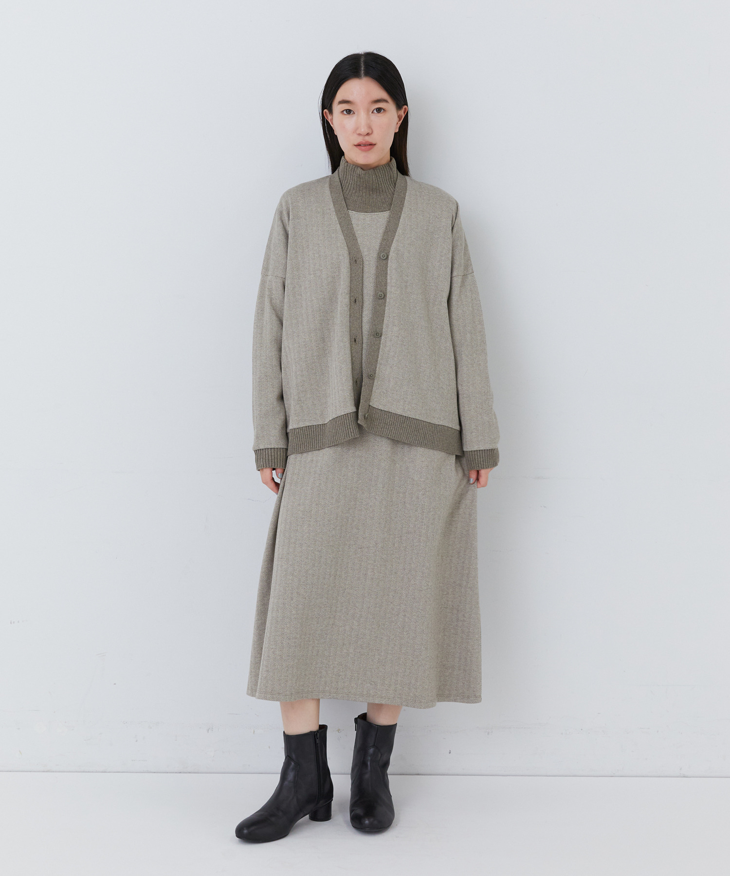 【congés payés】ポンチカーディガン 詳細画像 ダークブラウン 11