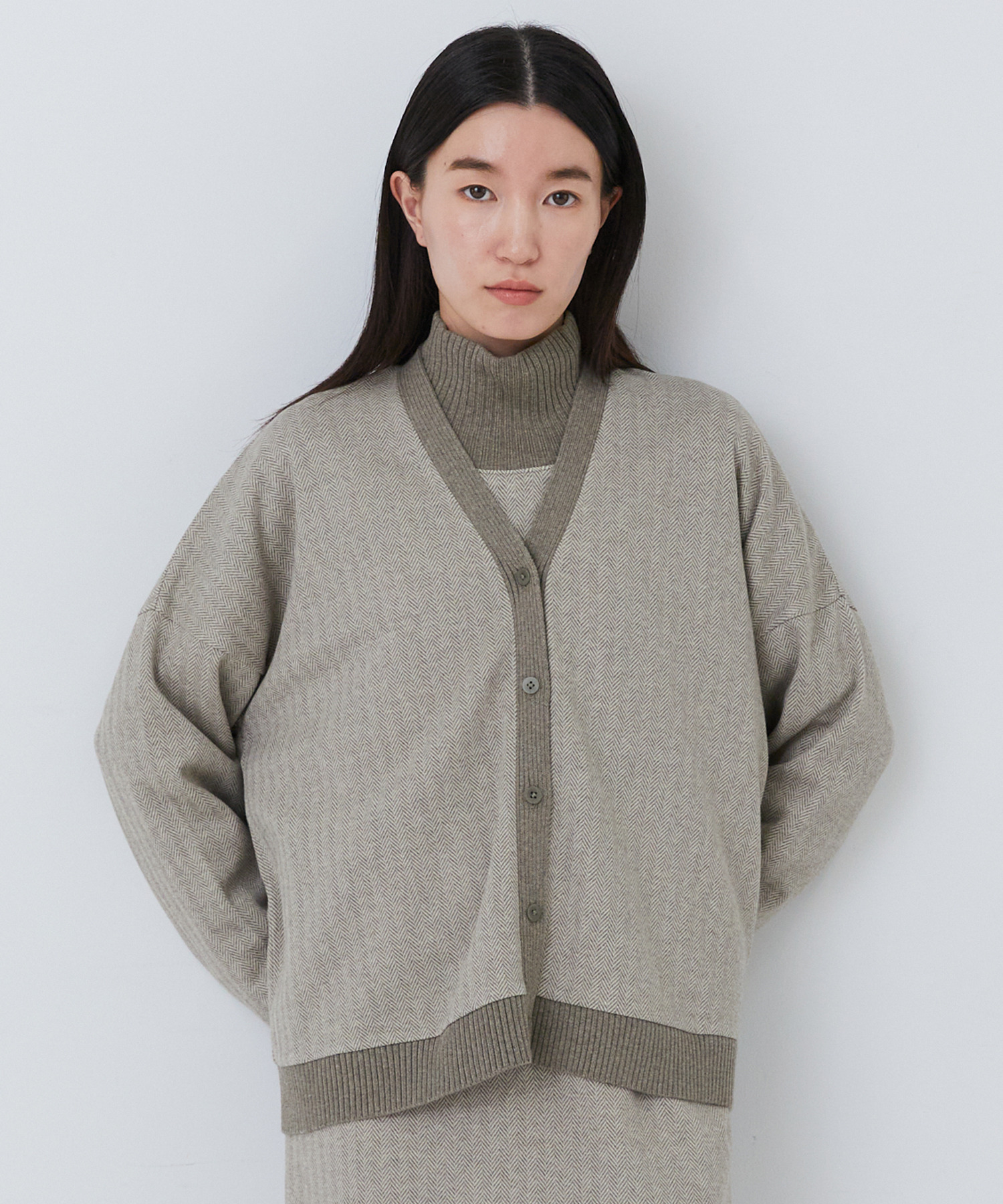 【congés payés】ポンチカーディガン 詳細画像 ダークブラウン 14