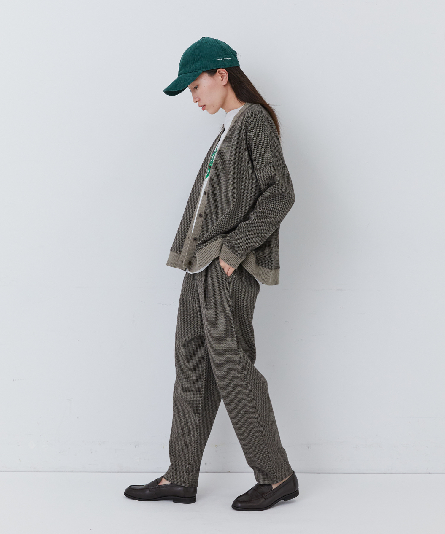 【congés payés】ポンチカーディガン 詳細画像 ダークブラウン 2