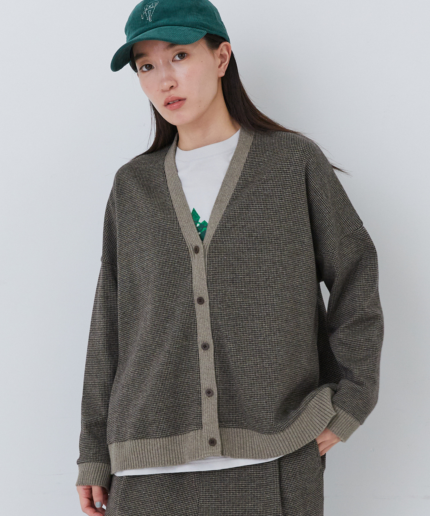 【congés payés】ポンチカーディガン 詳細画像 ダークブラウン 4